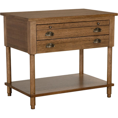 Artemio Side Table by Noir in dark walnut. Made from walnut, veneer in a traditional style.