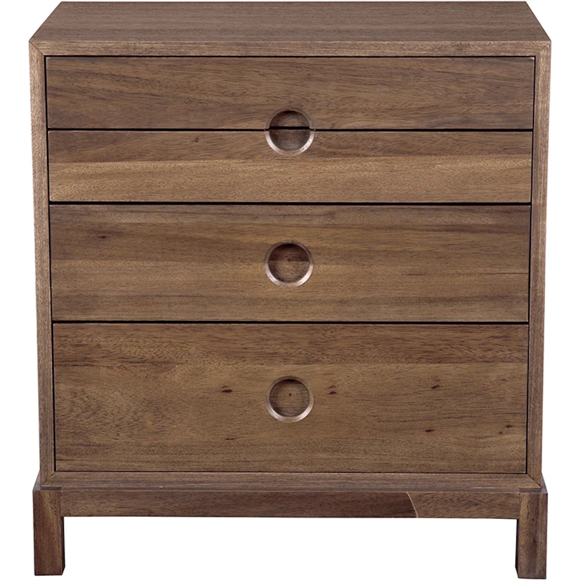 Eros Side Table by Noir in dark walnut. Made from walnut, veneer in a unique style.