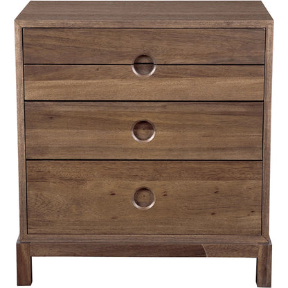 Eros Side Table by Noir in dark walnut. Made from walnut, veneer in a unique style.