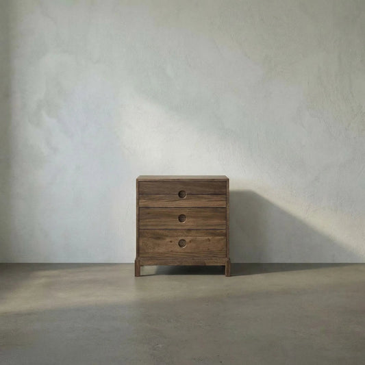 Eros Side Table by Noir in dark walnut. Made from walnut, veneer in a unique style.