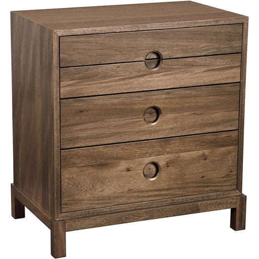 Eros Side Table by Noir in dark walnut. Made from walnut, veneer in a unique style.