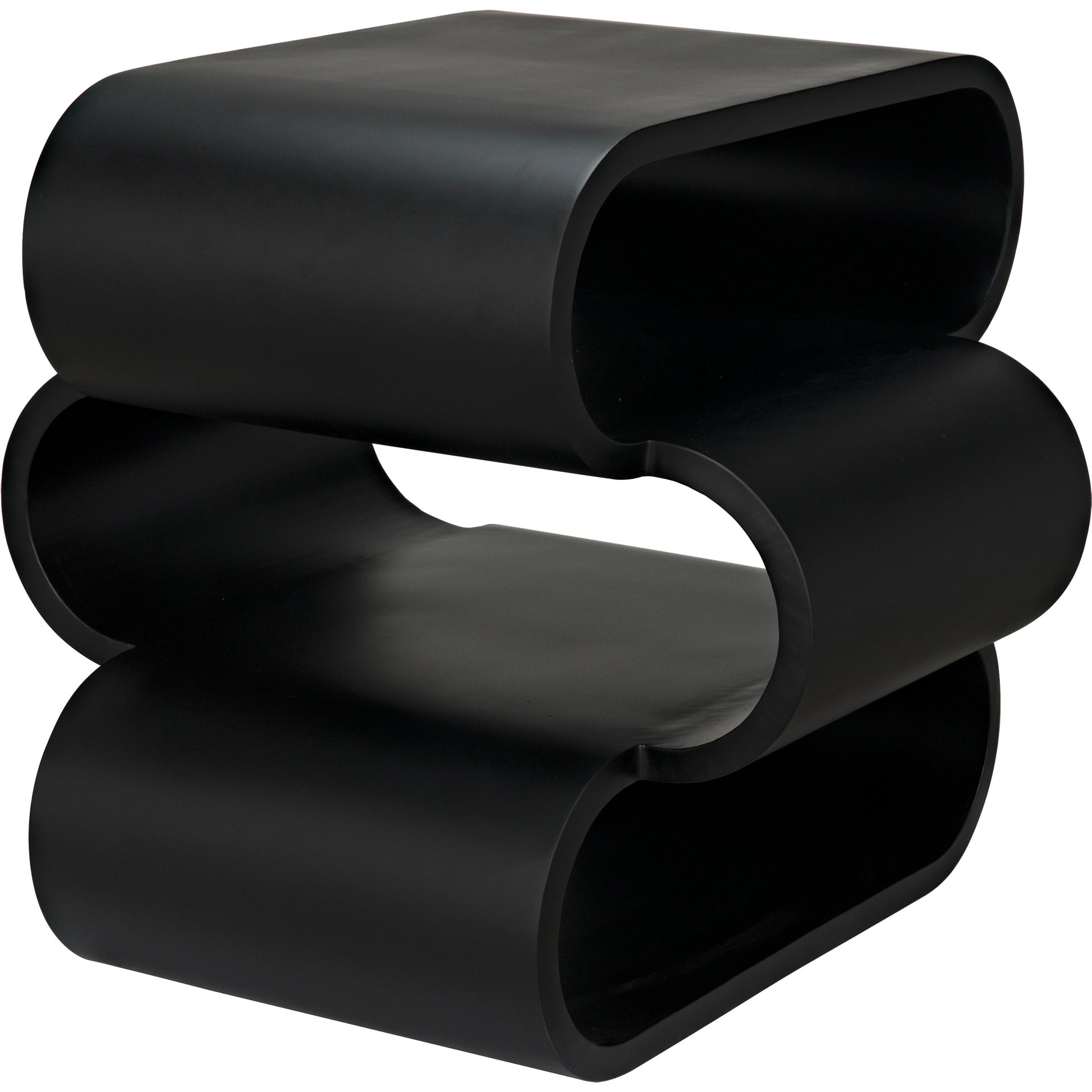 Nada Side Table by Noir in black metal. Made from metal in a modern style.