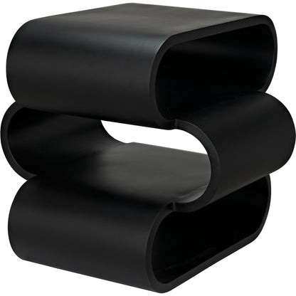 Nada Side Table by Noir in black metal. Made from metal in a modern style.