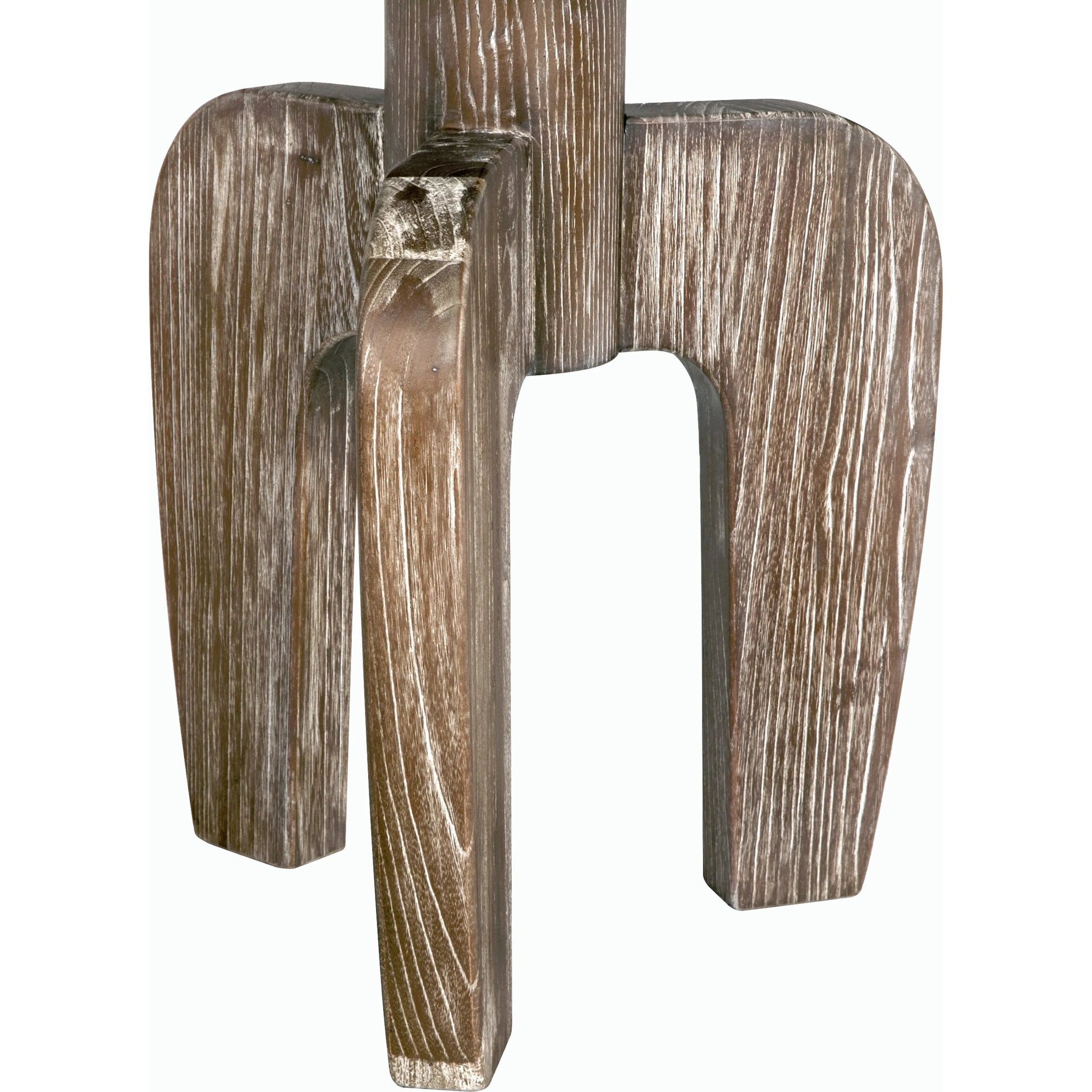 New Shizue Small Side Table by Noir in distressed mindi. Made from wire brushed mindi in a modern style.
