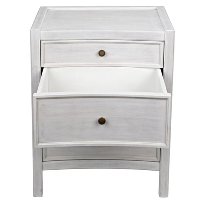 Hampton Night Stand by Noir. Made from mahogany in a transitional style.