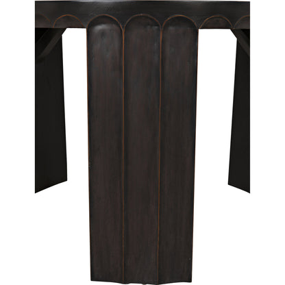 Fluted Side Table by Noir in pale. Made from mahogany in a eclectic & global style.