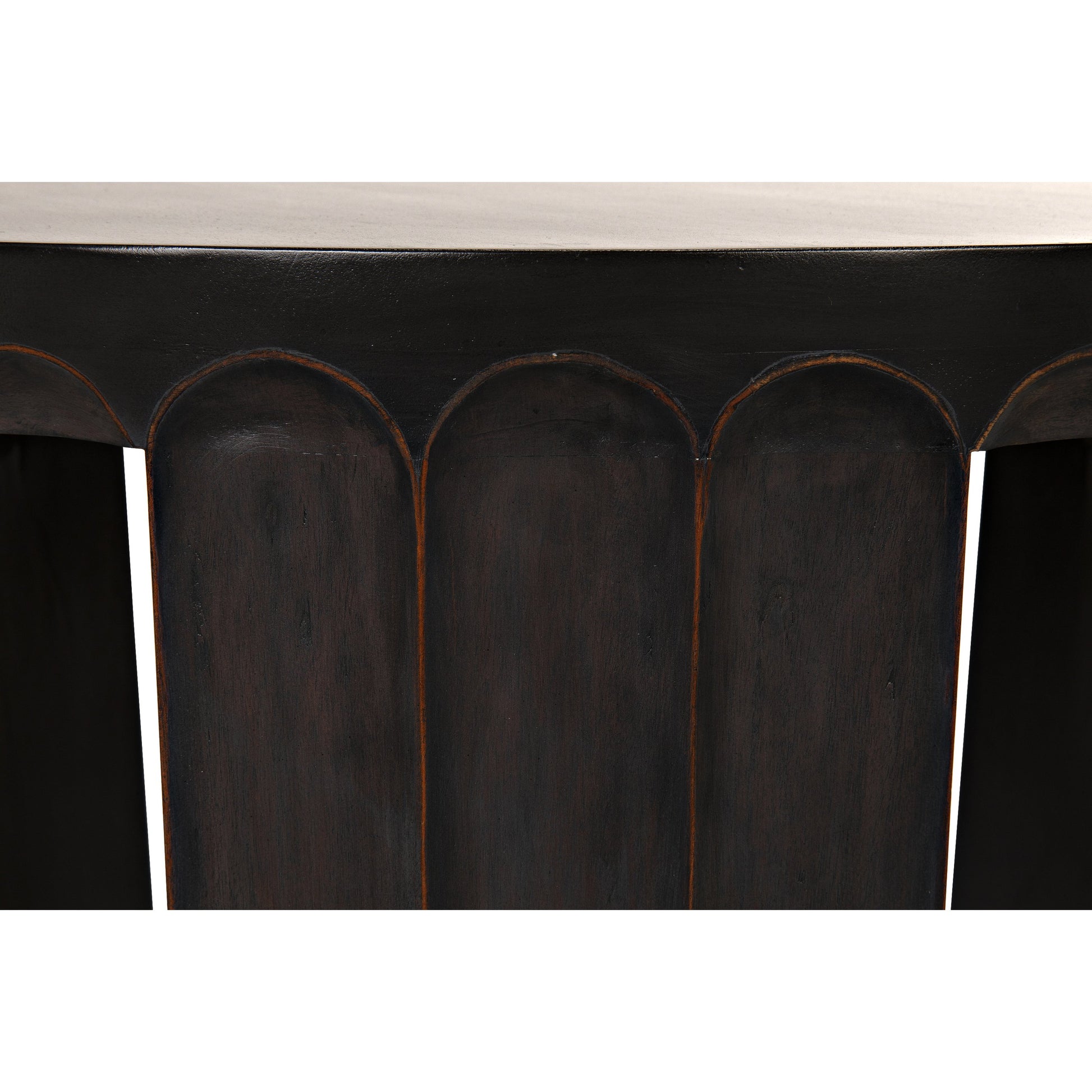 Fluted Side Table by Noir in pale. Made from mahogany in a eclectic & global style.