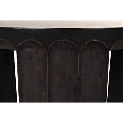 Fluted Side Table by Noir in pale. Made from mahogany in a eclectic & global style.