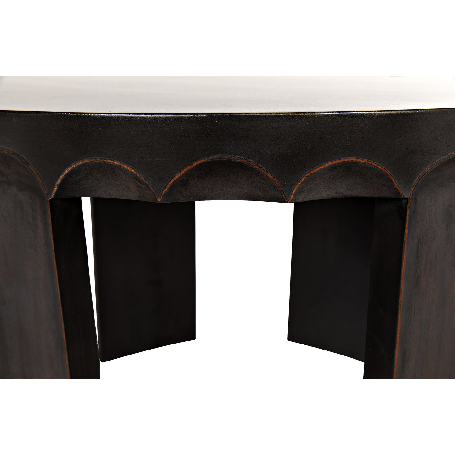 003 SI-1755534 | Closeup | Fluted Side Table by Noir in pale. Made from mahogany in a eclectic & global style.