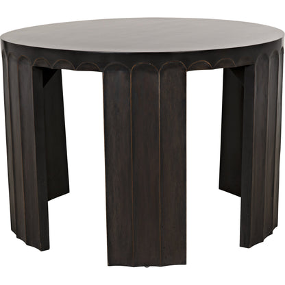 Fluted Side Table by Noir in pale. Made from mahogany in a eclectic & global style.