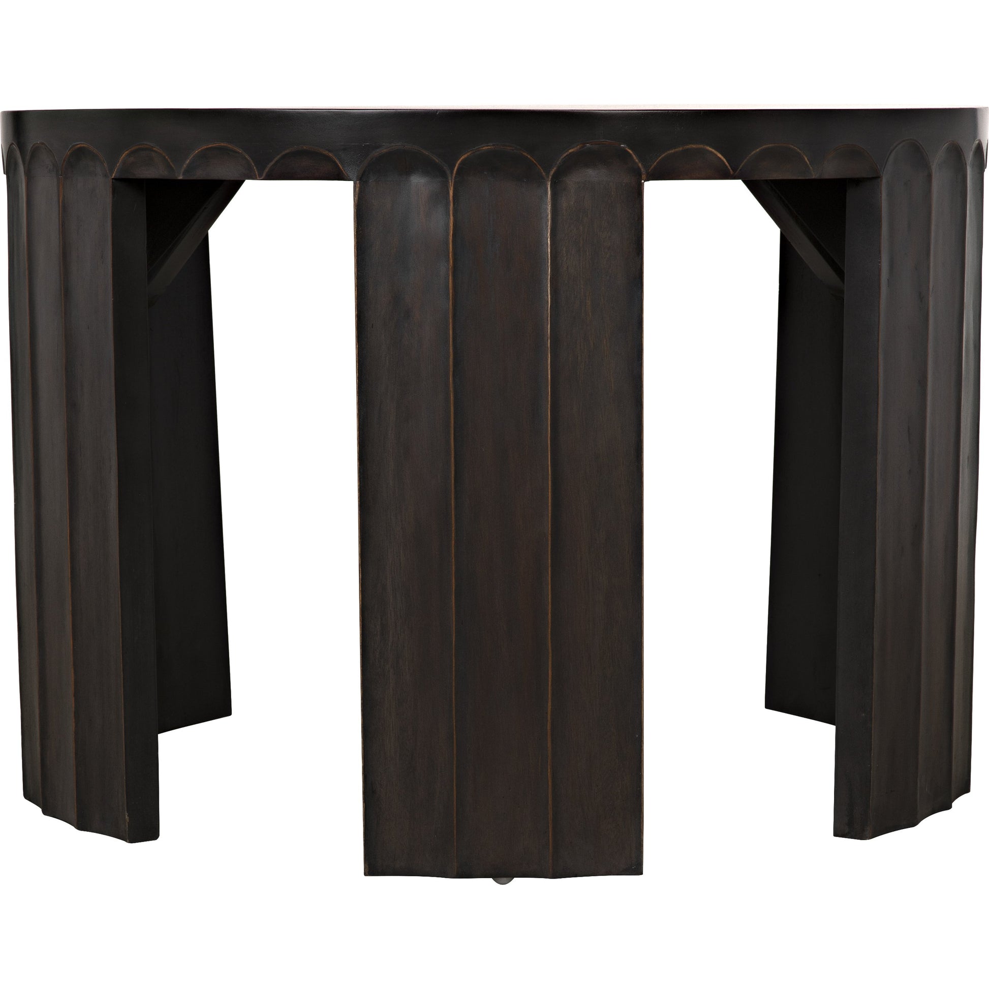 Fluted Side Table by Noir in pale. Made from mahogany in a eclectic & global style.