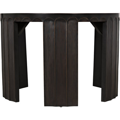 Fluted Side Table by Noir in pale. Made from mahogany in a eclectic & global style.