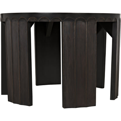 Fluted Side Table by Noir in pale. Made from mahogany in a eclectic & global style.