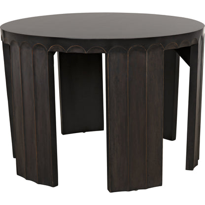 Fluted Side Table by Noir in pale. Made from mahogany in a eclectic & global style.