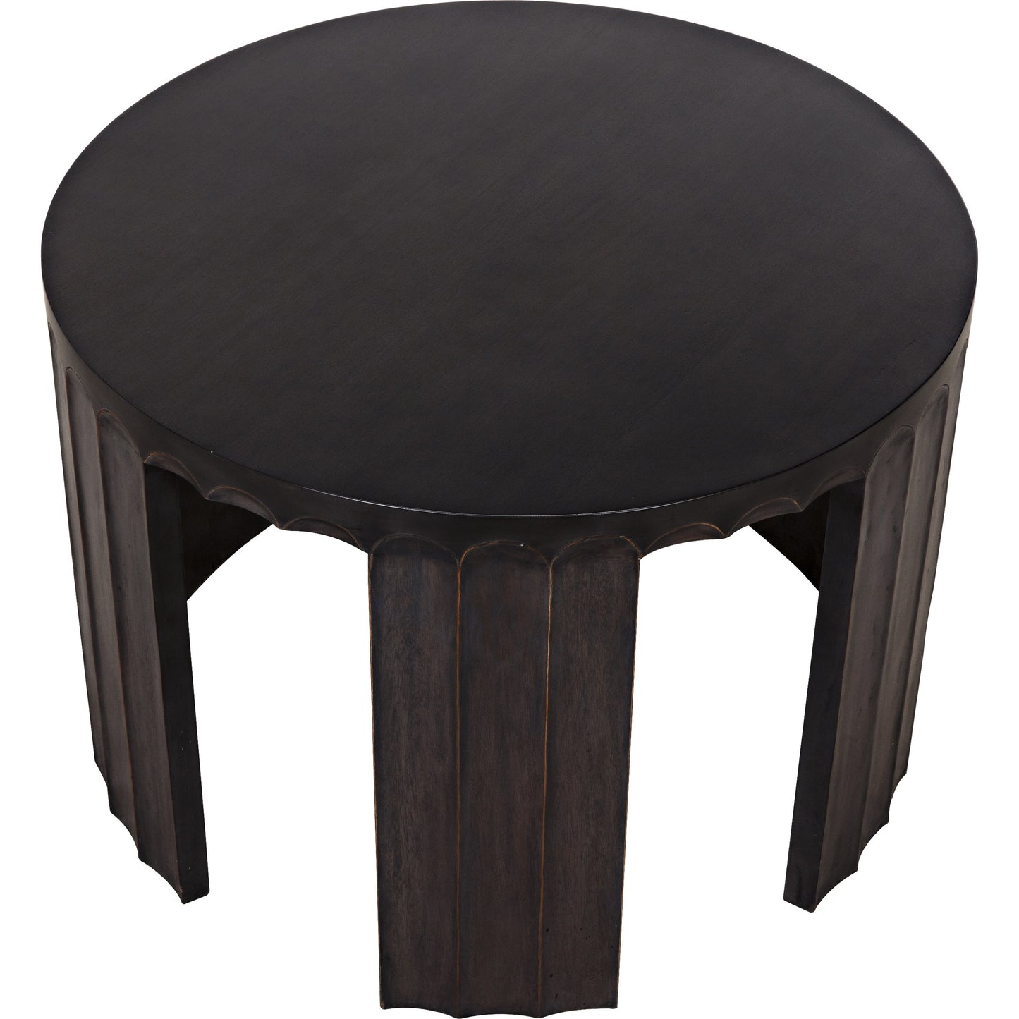 002 SI-1755534 | Additional Silo | Fluted Side Table by Noir in pale. Made from mahogany in a eclectic & global style.