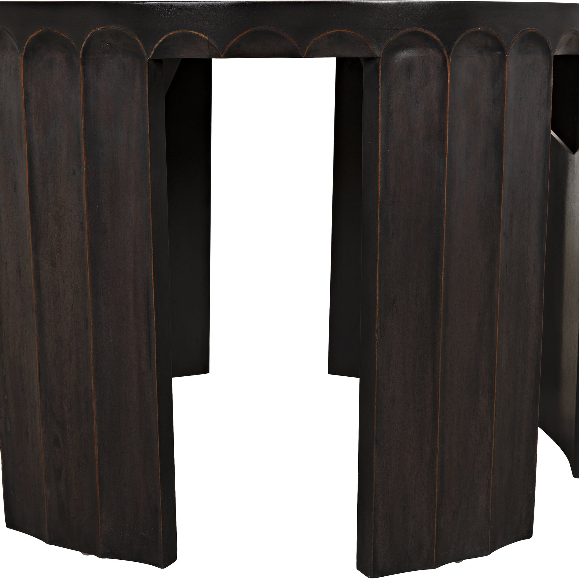 Fluted Side Table by Noir in pale. Made from mahogany in a eclectic & global style.