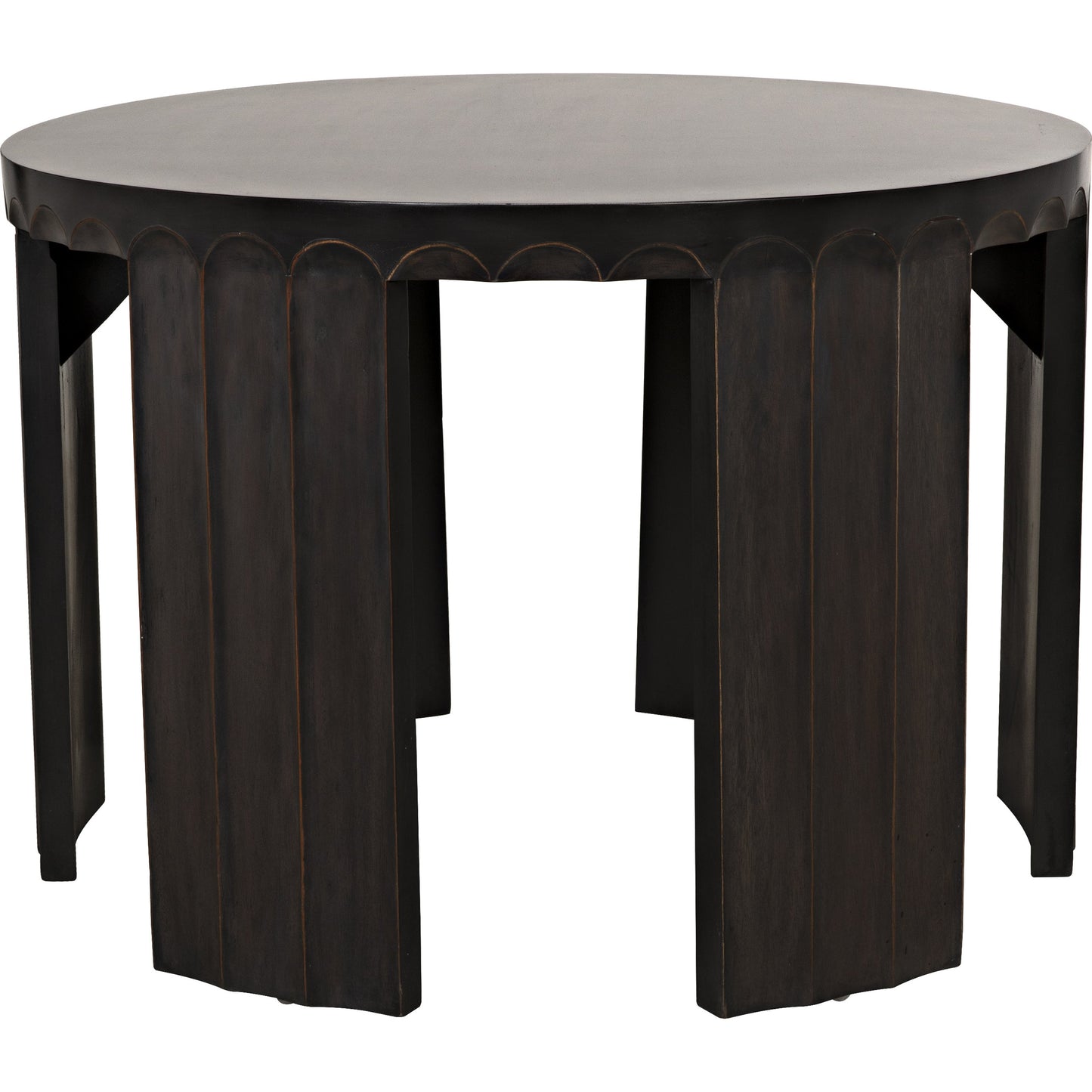 001 SI-1755534 | Primary Silo | Fluted Side Table by Noir in pale. Made from mahogany in a eclectic & global style.