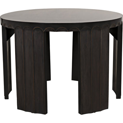 Fluted Side Table by Noir in pale. Made from mahogany in a eclectic & global style.