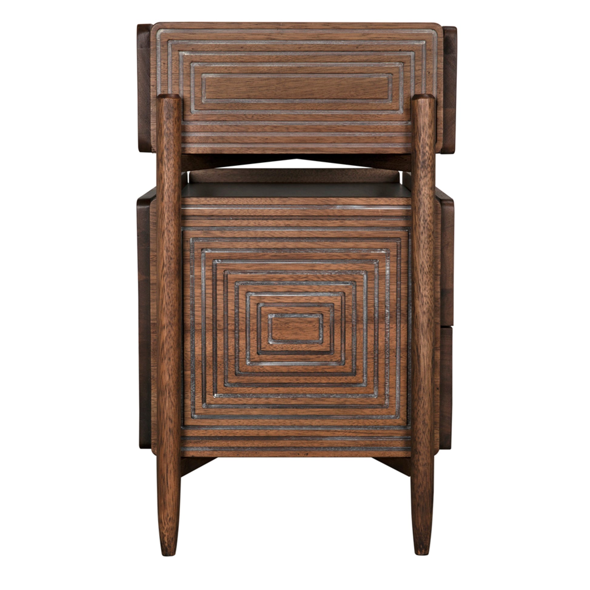 Savino Side Table by Noir in dark walnut. Made from walnut in a modern style.