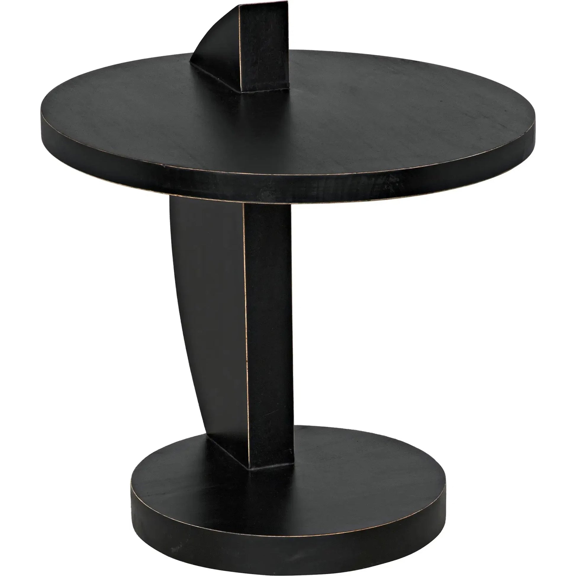 Reed Side Table by Noir in hand rubbed black. Made from mahogany in a modern style.