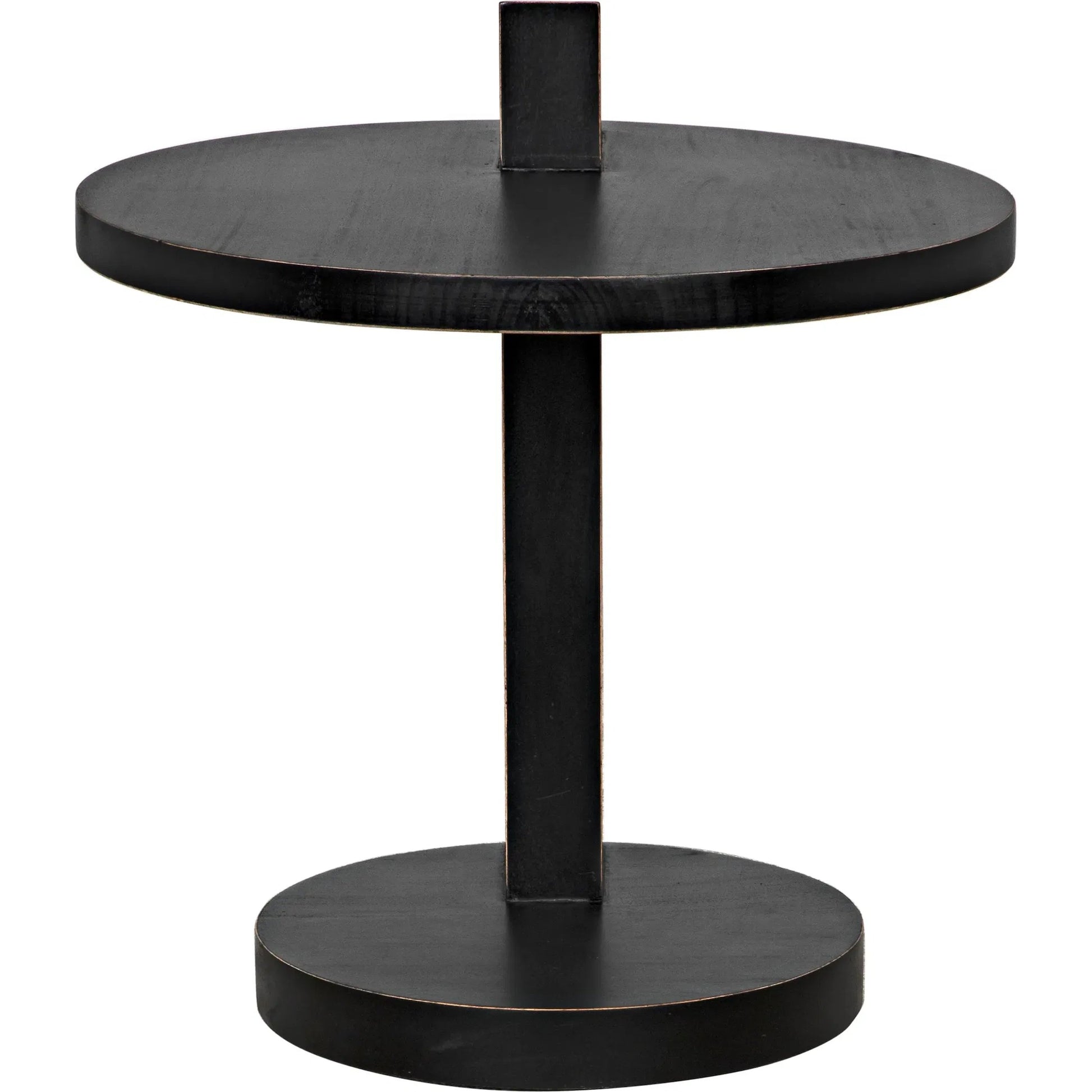 Reed Side Table by Noir in hand rubbed black. Made from mahogany in a modern style.