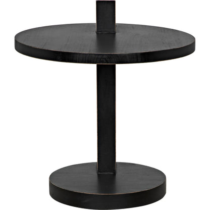 Reed Side Table by Noir in hand rubbed black. Made from mahogany in a modern style.