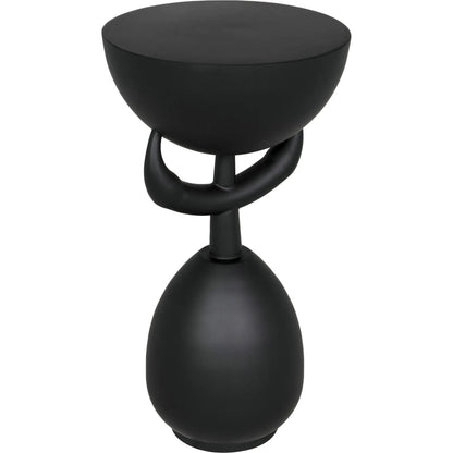Africa Side Table by Noir in matte black. Made from industrial steel in a modern style.