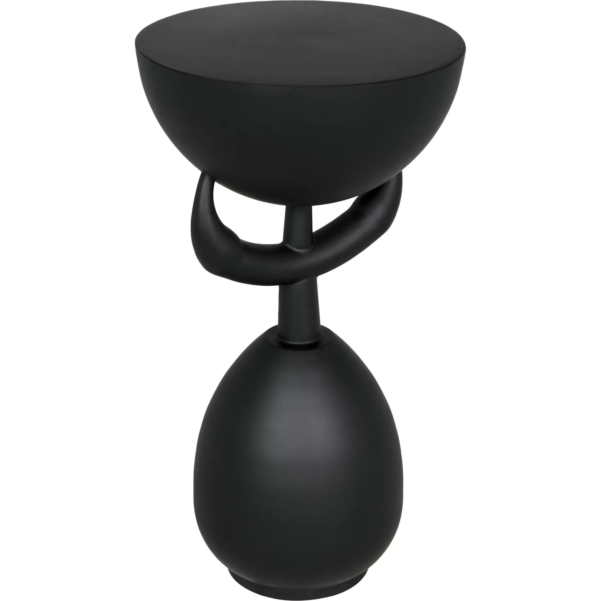 Africa Side Table by Noir in matte black. Made from industrial steel in a modern style.