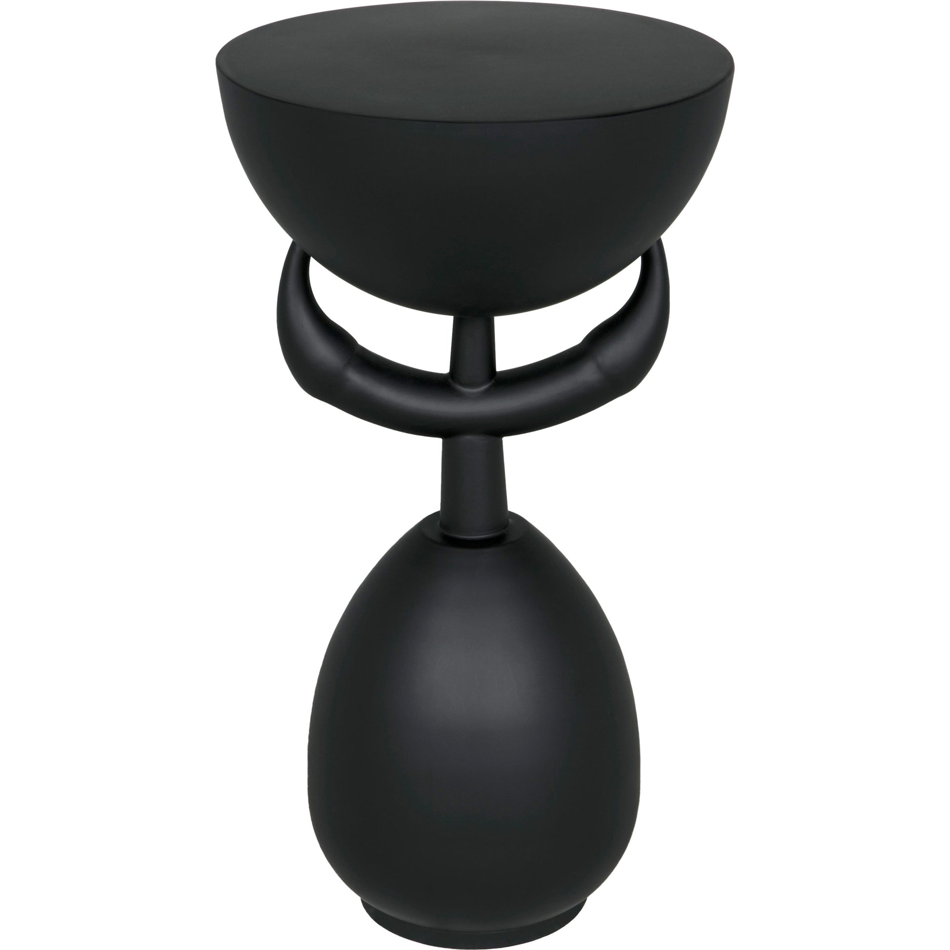 Africa Side Table by Noir in matte black. Made from industrial steel in a modern style.