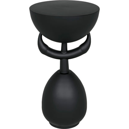 Africa Side Table by Noir in matte black. Made from industrial steel in a modern style.