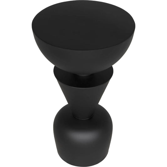 Nagozi Side Table by Noir in matte black. Made from industrial steel in a modern style.