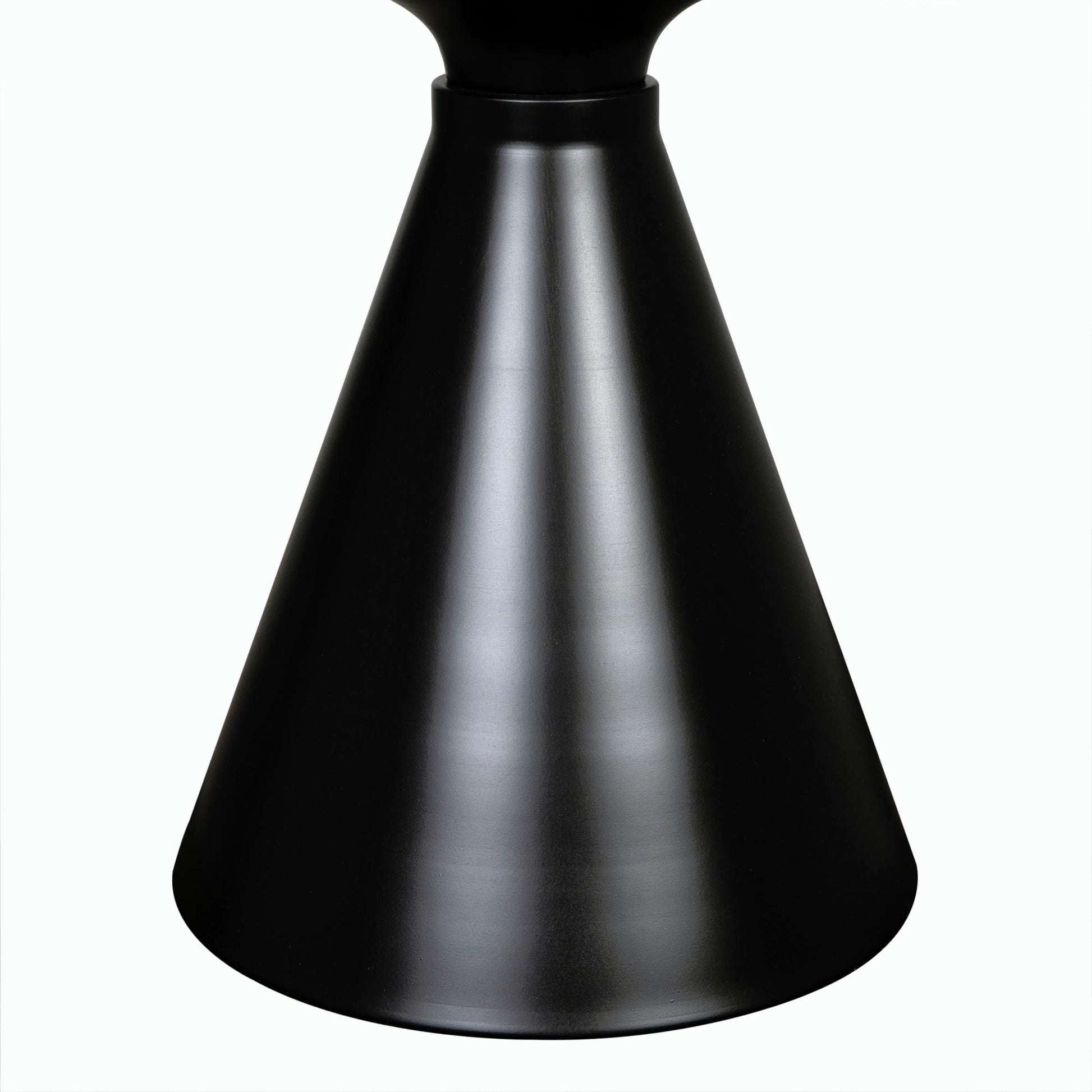 Marley Side Table by Noir in matte black. Made from industrial steel and bianco crown marble in a modern style.