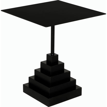 Nova Square Side Table by Noir in matte black. Made from industrial steel in a modern style.