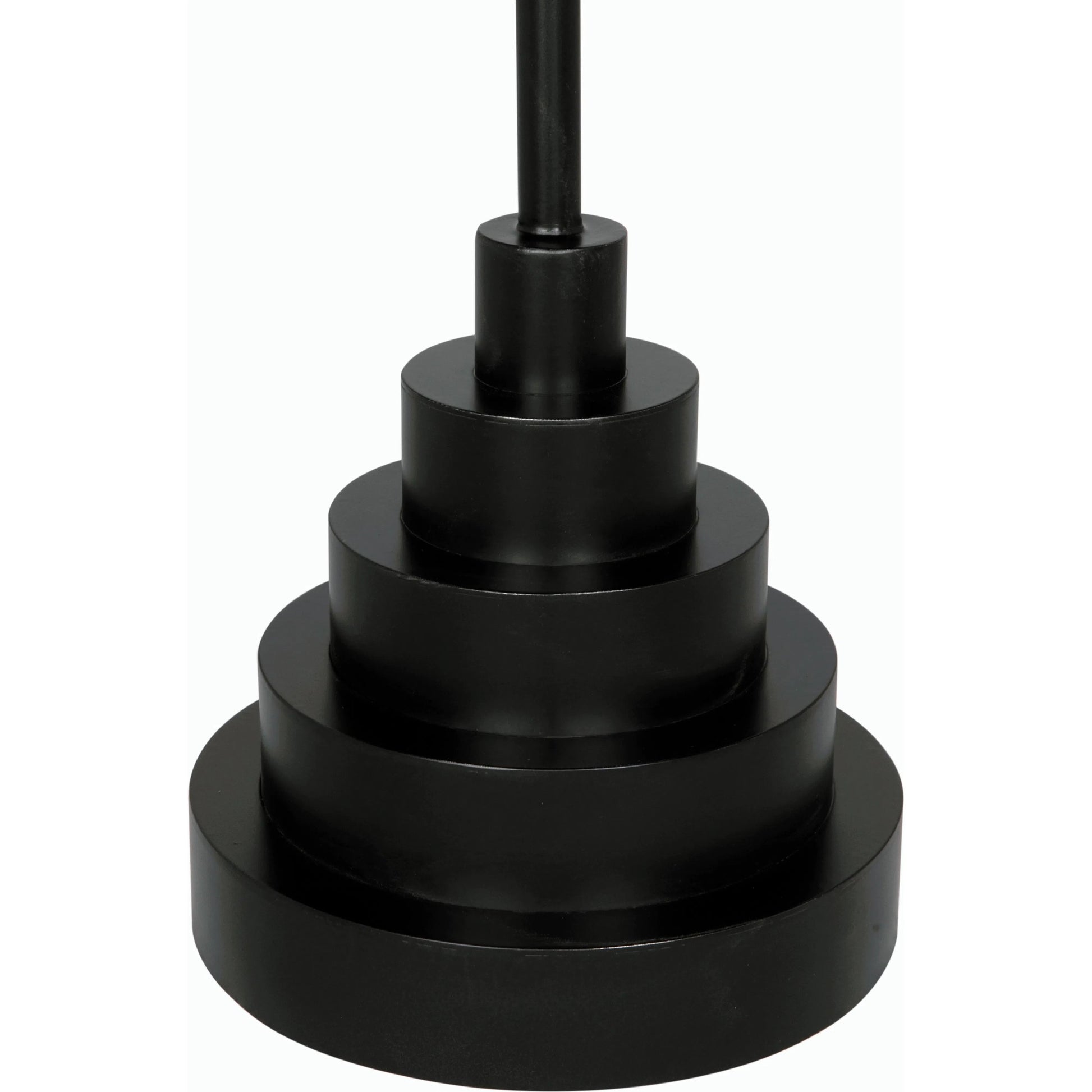 Nova Round Side Table by Noir in matte black. Made from industrial steel in a modern style.