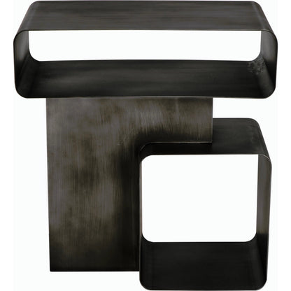 Danville Side Table by Noir. Made from industrial steel in a modern style.