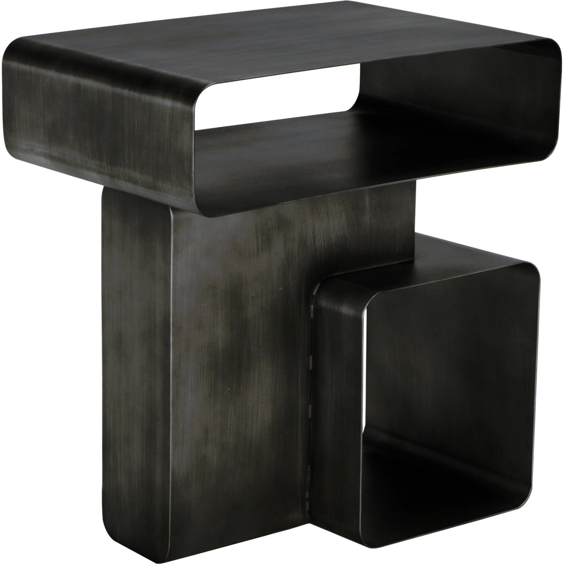 Danville Side Table by Noir. Made from industrial steel in a modern style.