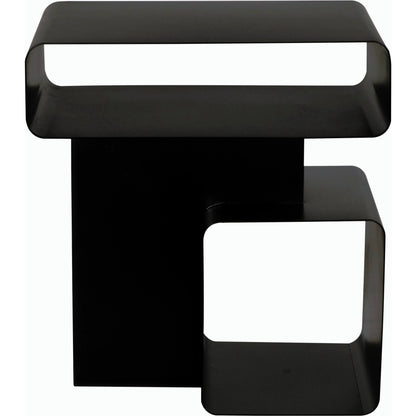 Danville Side Table by Noir. Made from industrial steel in a modern style.