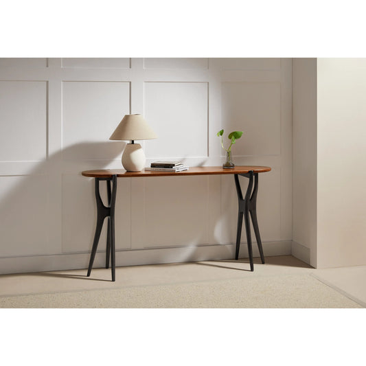 Tofino Console Table by Greenington in amber. Made from 100% solid moso bamboo in a modern style.
