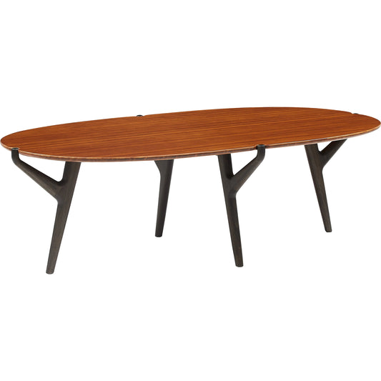 Tofino Coffee Table by Greenington in amber. Made from 100% solid moso bamboo in a unique style.