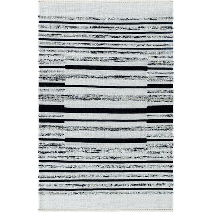 Goteborg GTG-2300 Rug by Surya in ivory, black. Made from face: 80% wool, 20% cotton, warp: 20% cotton in a unique style.