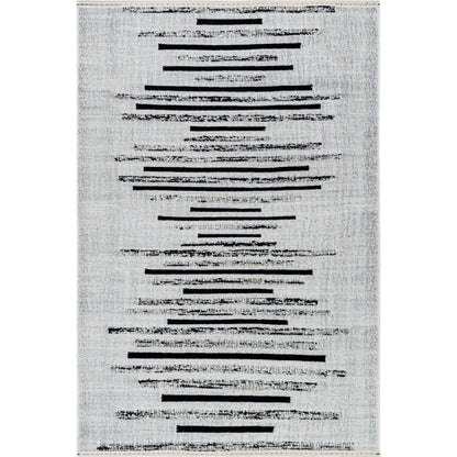 Goteborg GTG-2301 Rug by Surya in ivory, black. Made from face: 80% wool, 20% cotton, warp: 20% cotton in a unique style.