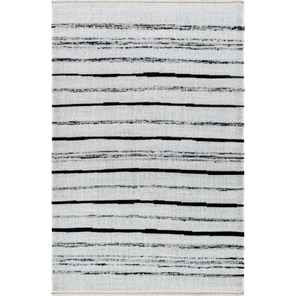 Goteborg GTG-2302 Rug by Surya in ivory, black. Made from face: 80% wool, 20% cotton, warp: 20% cotton in a unique style.