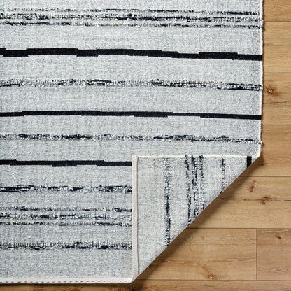 Goteborg GTG-2302 Rug by Surya in ivory, black. Made from face: 80% wool, 20% cotton, warp: 20% cotton in a unique style.