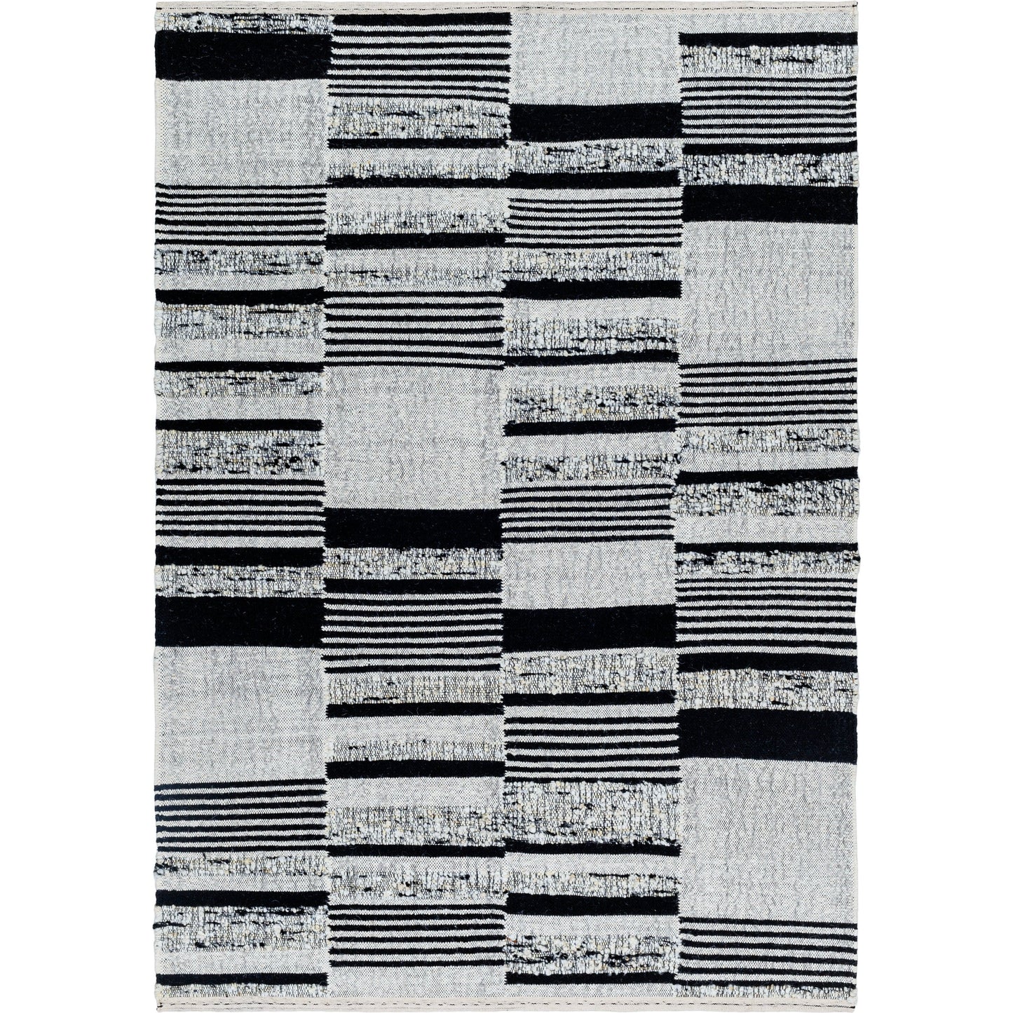 001 SI-2131757,SI-2131758,SI-2131759,SI-2131760 | Primary Silo | Goteborg GTG-2303 Rug by Surya in ivory, black. Made from face: 80% wool, 20% cotton, warp: 20% cotton in a unique style.