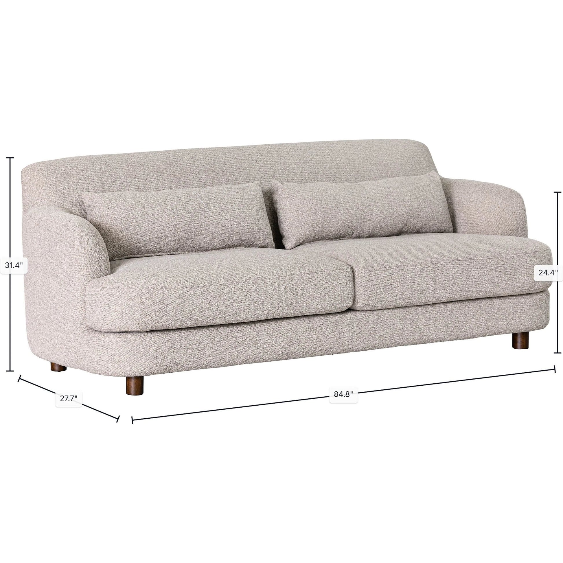 Generation Sofa by LH Imports in beige. Made from hardwood, foam, polyester fibre, polyester, rubberwood in a unique style.