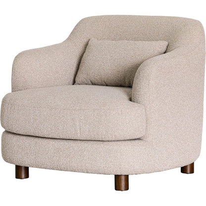 Generation Club Chair by LH Imports in beige. Made from hardwood, foam, polyester fibre, polyester, rubberwood in a unique style.