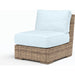Havana Outdoor Armless Club Chair by Sunset West in tobacco. Made from resin wicker in a modern style.