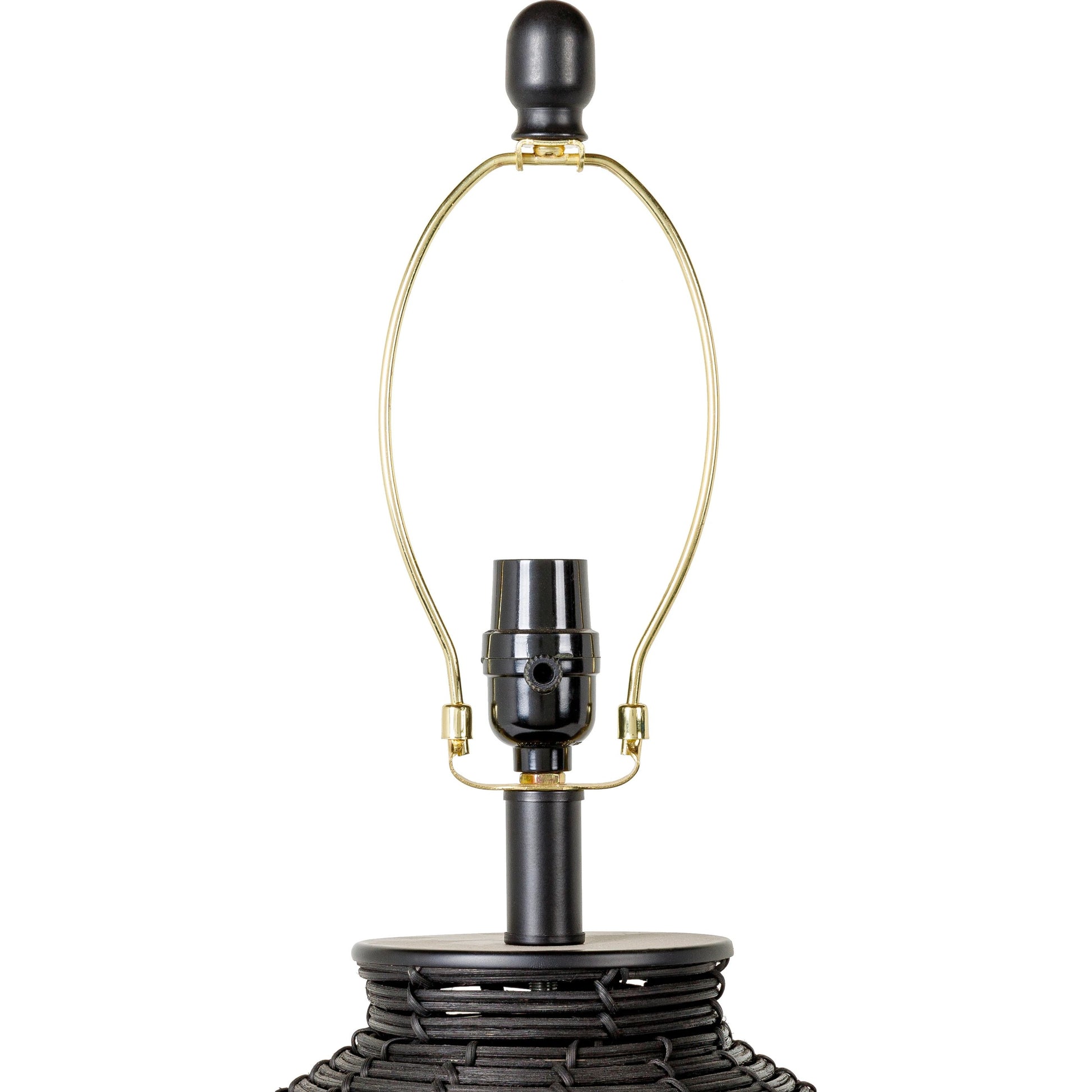 Galatas - 32416 by Surya in white, black, metallic nickel and paintedpainted. Made from shade (outside): linen, shade (inside): polyester, body: rattan, finial: metal, harp: iron in a modern style.