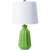 Body: Green, Shade: White, Finial: Metallic - Nickel, Harp: Metallic - Nickel, Cord: Translucent