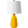 Body: Yellow, Shade: White, Finial: Metallic - Silver, Harp: Metallic - Nickel, Cord: Translucent
